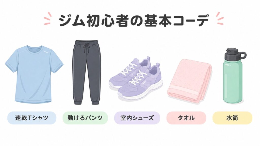 ジム初心者の服装の基本